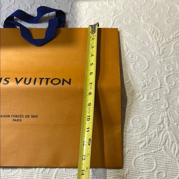 Louis Vuitton Tangerine Bag with Navy Handles - Picture 6 of 7